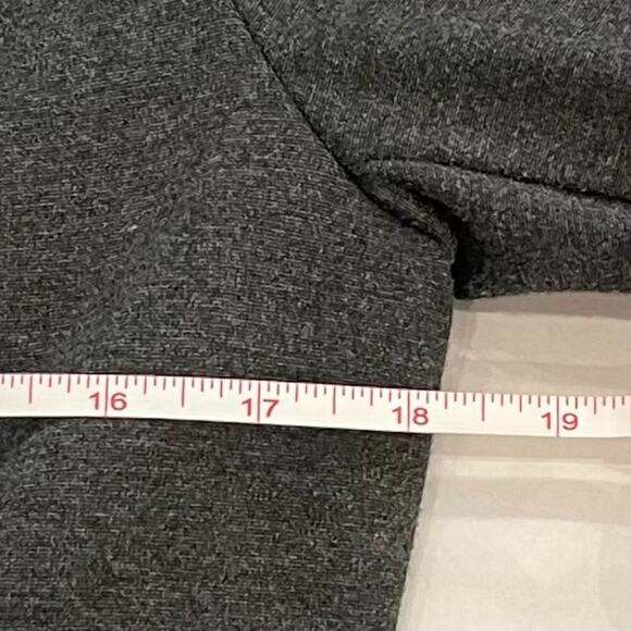 J. Jill Charcoal Gray Ponte Knit Sweatshirt Blazer/Jacket, Stretch, Size S - Picture 11 of 12